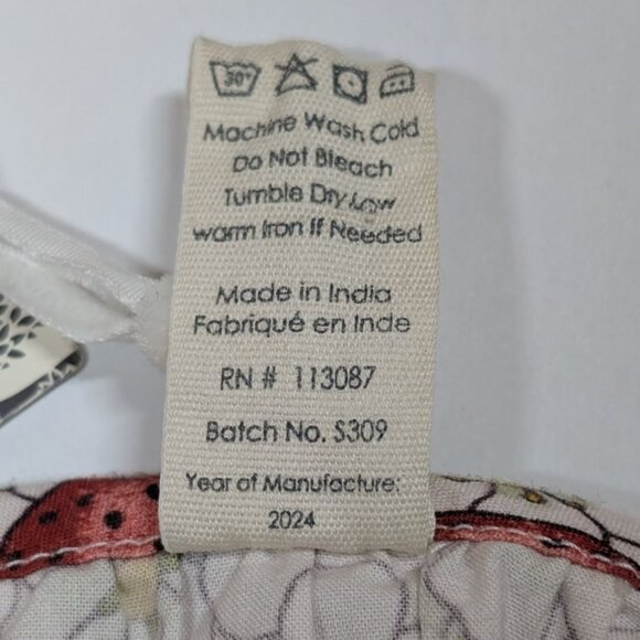 Kate Quinn Gathered Pocket Button Dress Strawberry Floral Organic Cotton Women M - Picture 4 of 10